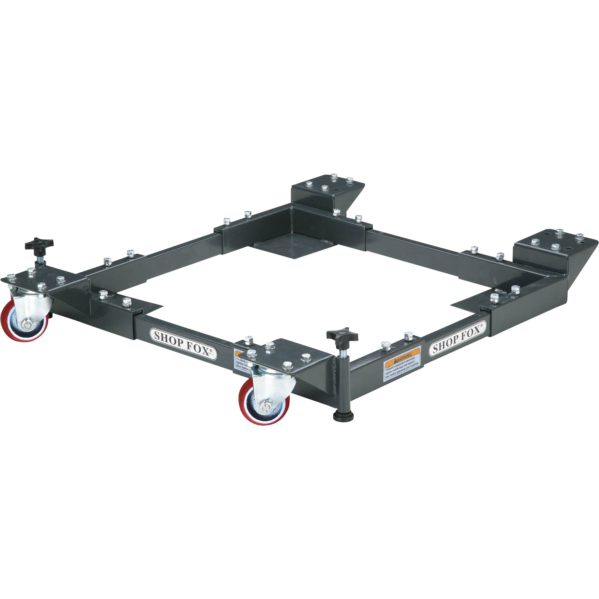Shop Fox Heavy-Duty Mobile Base - 700-Lb. Capacity, Adjustable from 20in. x 20in. to 29.5in. x 29.5in., Model# D2057A